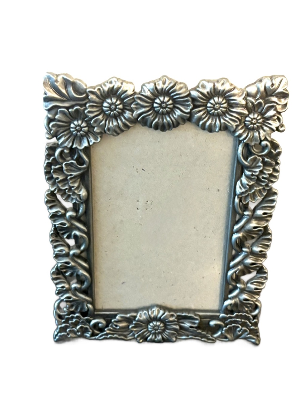 Ornate Silver Floral Picture Frame - Home Accents for a 3 1/2 x 5 photo
